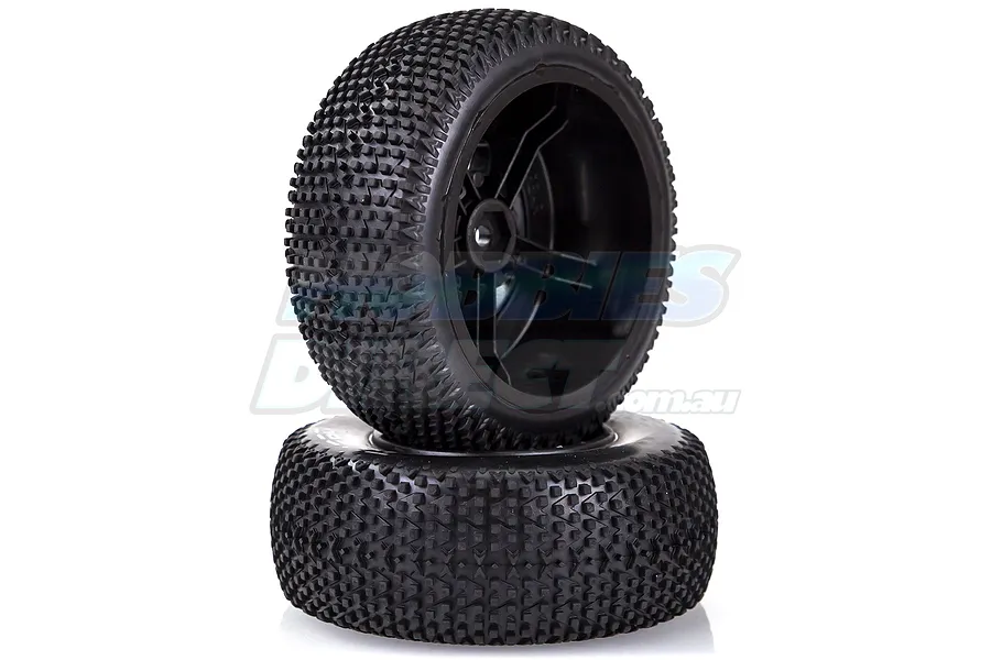 Louise 2.2/3.0&amp;quot; Turbo Tyres on Black Rims - Glued Wheels 2Pcs image 11691