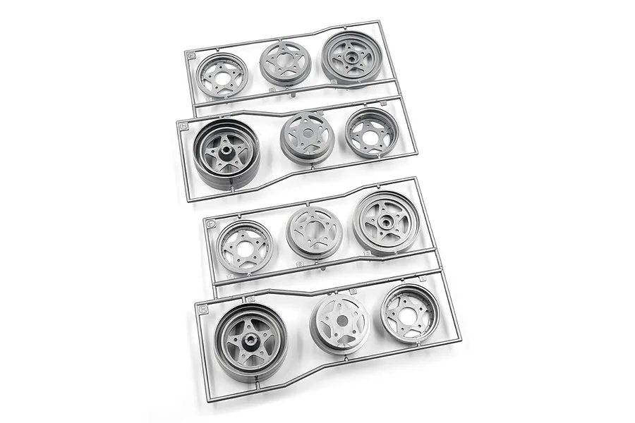 Tamiya 1/10 Front and Rear Star-Dish Rims 4Pcs image 116912