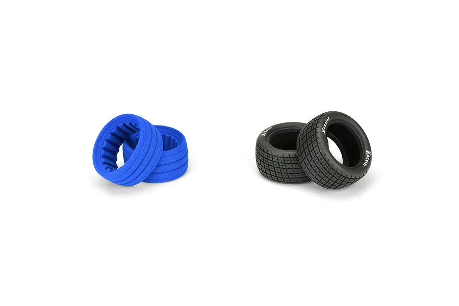 Pro-Line 2.2&amp;quot; Hoosier Angle Block M3 Rear Dirt Over Tyres with Foam Inserts 2Pcs image 116961
