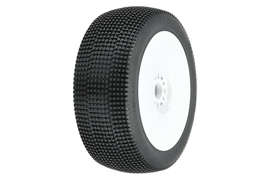 Pro-Line 3.3&amp;quot; Convict S3 Buggy Tyres on White Velocity Rims - Glued Wheels 2Pcs image 116964
