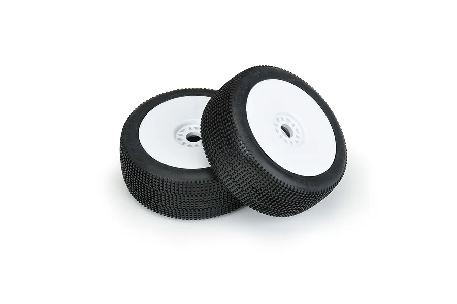 Pro-Line 3.3&amp;quot; Convict S3 Buggy Tyres on White Velocity Rims - Glued Wheels 2Pcs image 116966