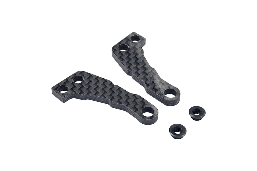 RC Maker Carbon Fibre Front -2.0mm (Short) Steering Arms 2Pcs image 117026