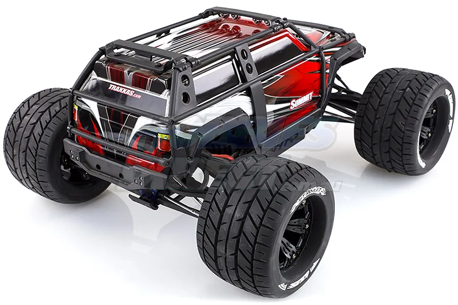 Louise 3.8&amp;quot; MT-Rocket Tyres on Black Rims - Glued Wheels 2Pcs image 11704