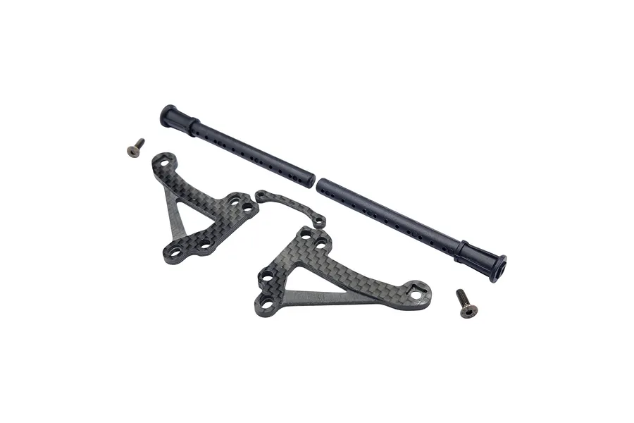 RC Maker Carbon Fibre Split Rear Vertical Body Mount Set image 117032