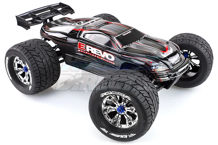 Louise 3.8&amp;quot; MT-Rocket Tyres on Black Rims - Glued Wheels 2Pcs image 2