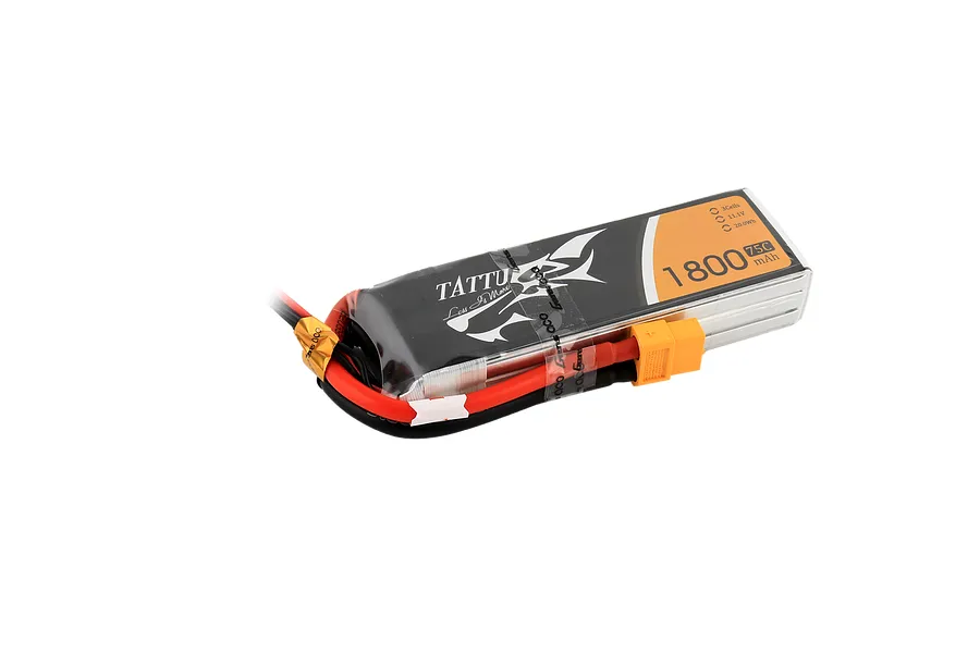 Tattu 11.1V 1800mAh 75C 3S Soft Case LiPo Battery image 117135
