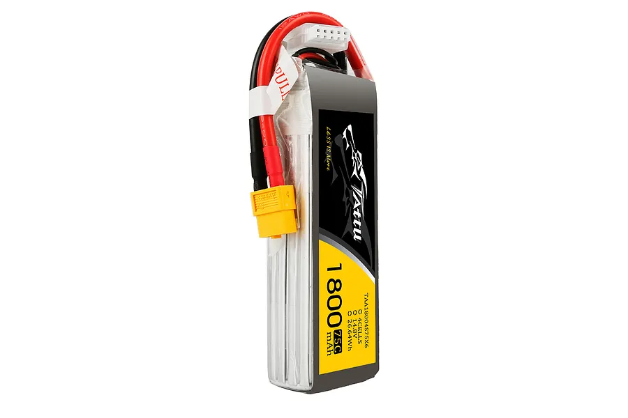 Tattu 14.8V 1800mAh 75C 4S Soft Case LiPo Battery image 117139