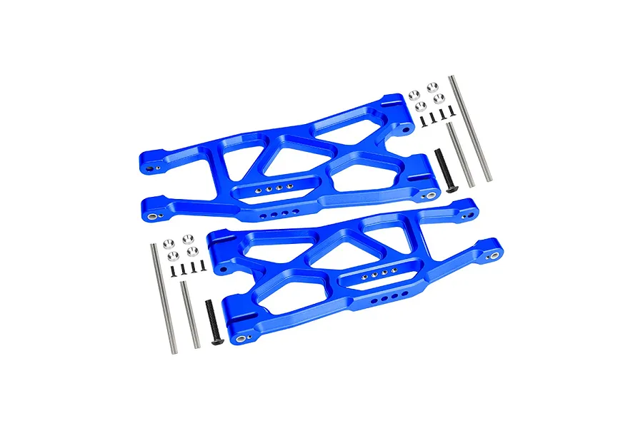 GPM Blue Aluminium X-Maxx Front or Rear Lower Suspension Arm Pair w/ Pins image 117181