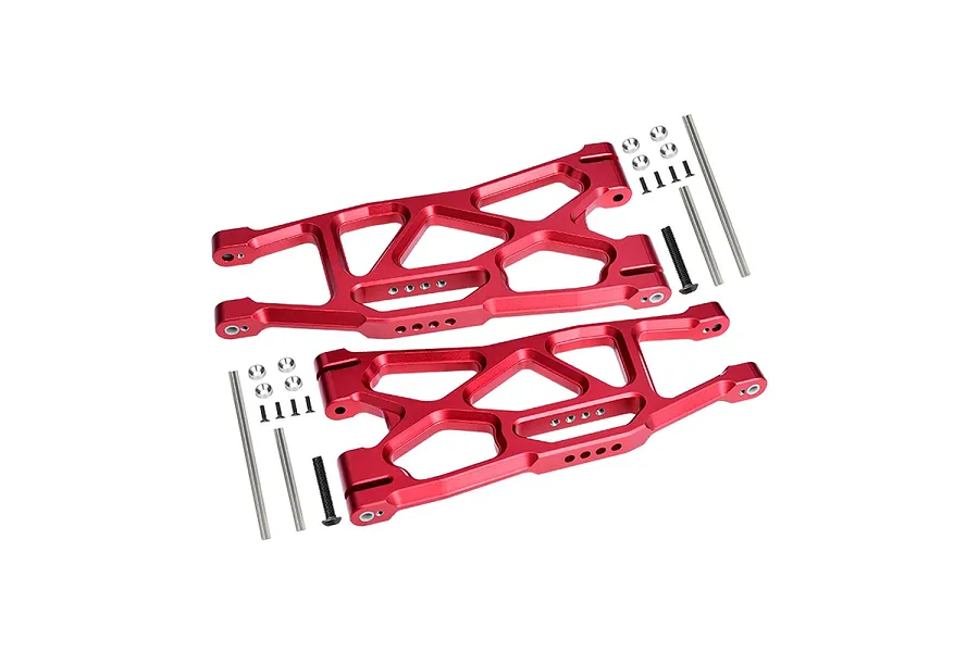 GPM Red Aluminium Front/Rear Lower Suspension Arms 2Pcs w/ Pins image 117182
