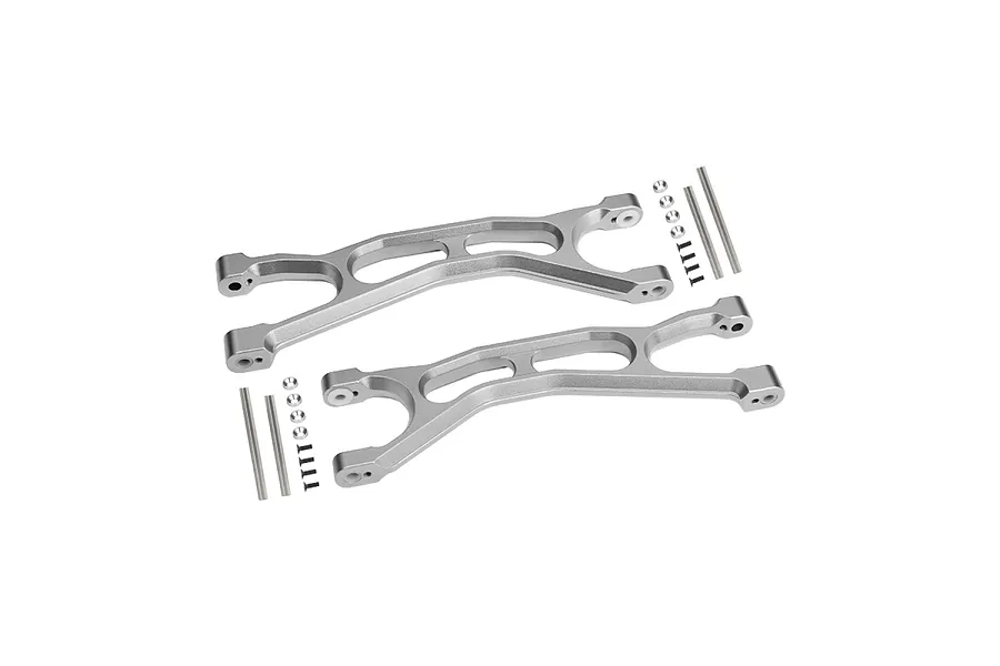 GPM Grey Silver Aluminium Front / Rear Upper Suspension Arms 2Pcs image 117188