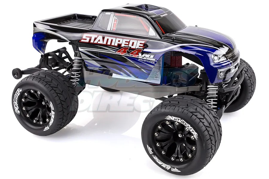 Louise 2.8&amp;quot; MT-Rocket Tyres on Black Rims - Glued Wheels 2Pcs image 11722