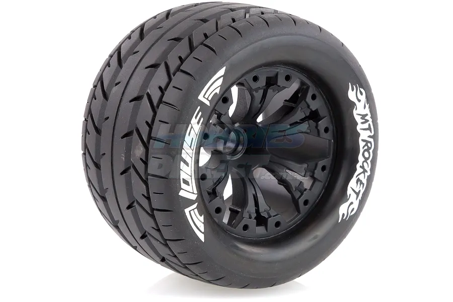Louise 2.8&amp;quot; MT-Rocket Tyres on Black Rims - Glued Wheels 2Pcs image 3