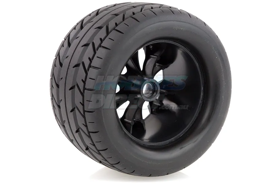 Louise 2.8&amp;quot; MT-Rocket Tyres on Black Rims - Glued Wheels 2Pcs image 4