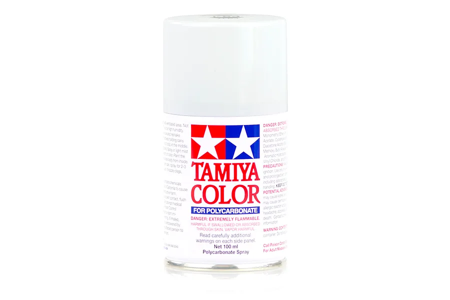 Tamiya PS-1 White Polycarbonate Spray Paint 100ml image 11736