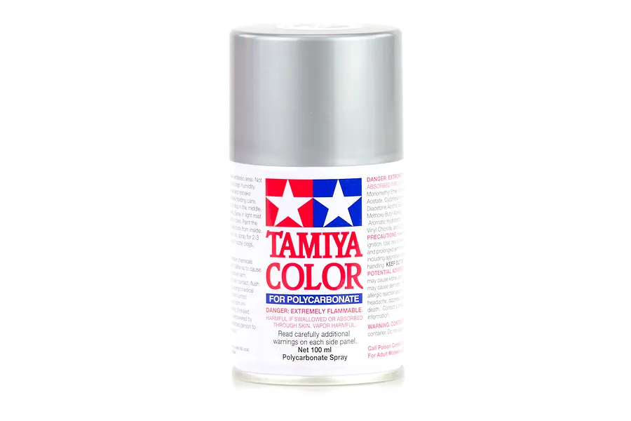 Tamiya PS-12 Silver Polycarbonate Spray Paint 100ml image 11747