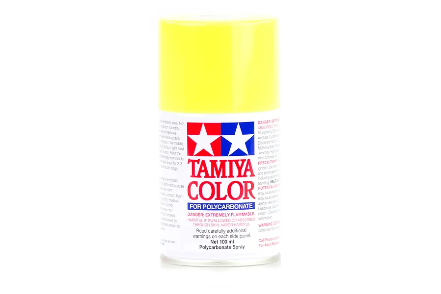 Tamiya PS-27 Fluorescent Yellow Polycarbonate Spray Paint 100ml image 11761
