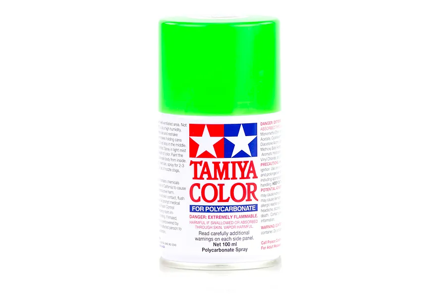 Tamiya PS-28 Fluorescent Green Polycarbonate Spray Paint 100ml image 11762
