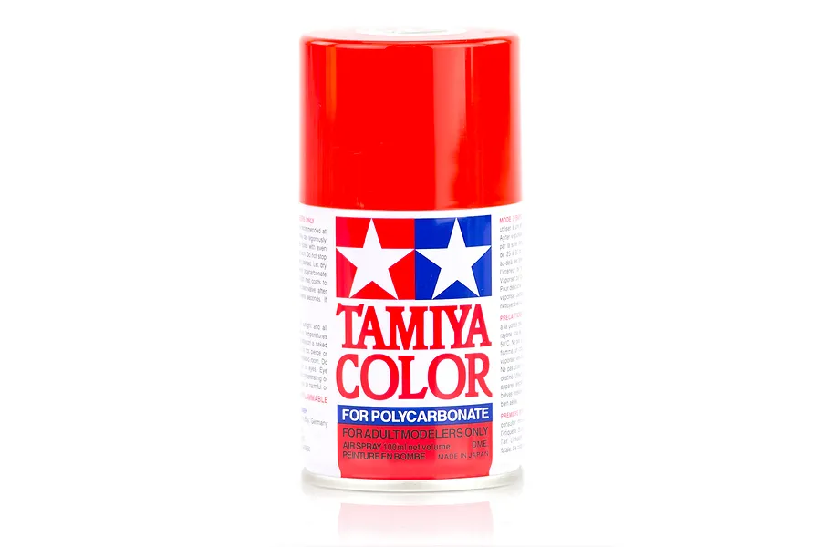 Tamiya PS-34 Bright Red Polycarbonate Spray Paint 100ml image 11768