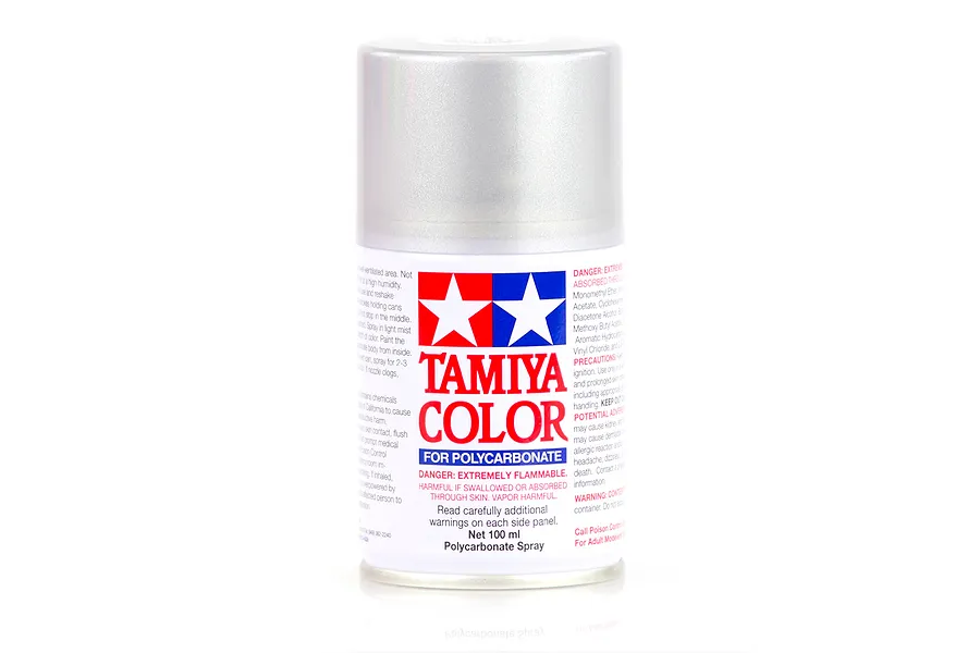 Tamiya PS-36 Translucent Silver Polycarbonate Spray Paint 100ml image 11770
