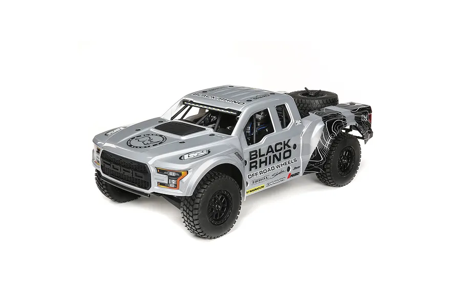 Losi Baja Rey Ford Raptor RC Short Course Truck Electric Brushless 4WD 1/10 Scale RTR - Black Rhino Edition image 118073