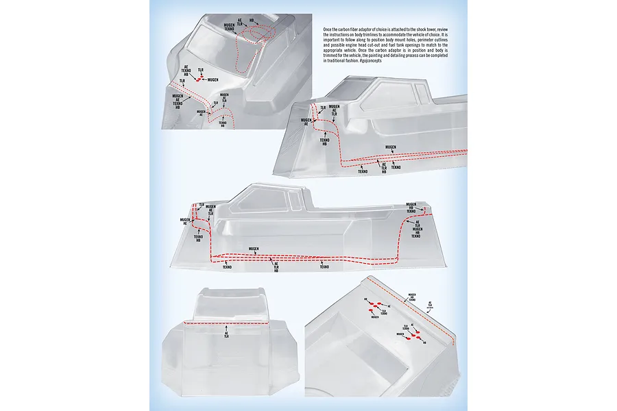 JConcepts 1/8 F2 Unpainted Body Shell - Clear image 118507