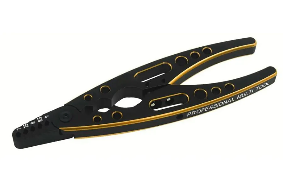 Pitlane Hobbies Aluminium Professional Shock Pliers &amp;amp; Multi Tool - Gold/Black image 118515