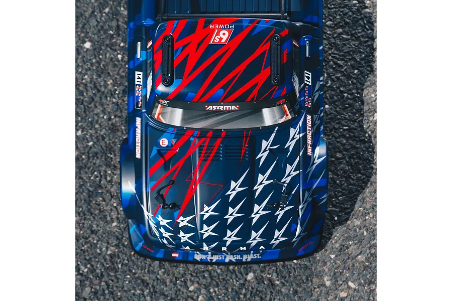 ARRMA INFRACTION 6S BLX RC Street Basher Electric Brushless 1/7 Scale RTR - Blue image 118618
