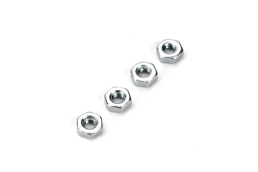Du-Bro 2mm Silver Steel Nuts 4Pcs image 11911