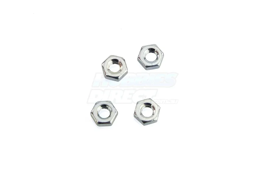 Du-Bro 3mm Silver Steel Nuts 4Pcs image 11913