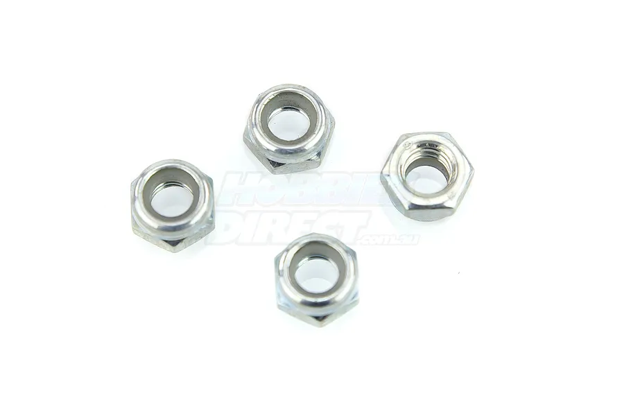 Du-Bro 5mm Silver Steel Nyloc Nuts 4Pcs image 11917