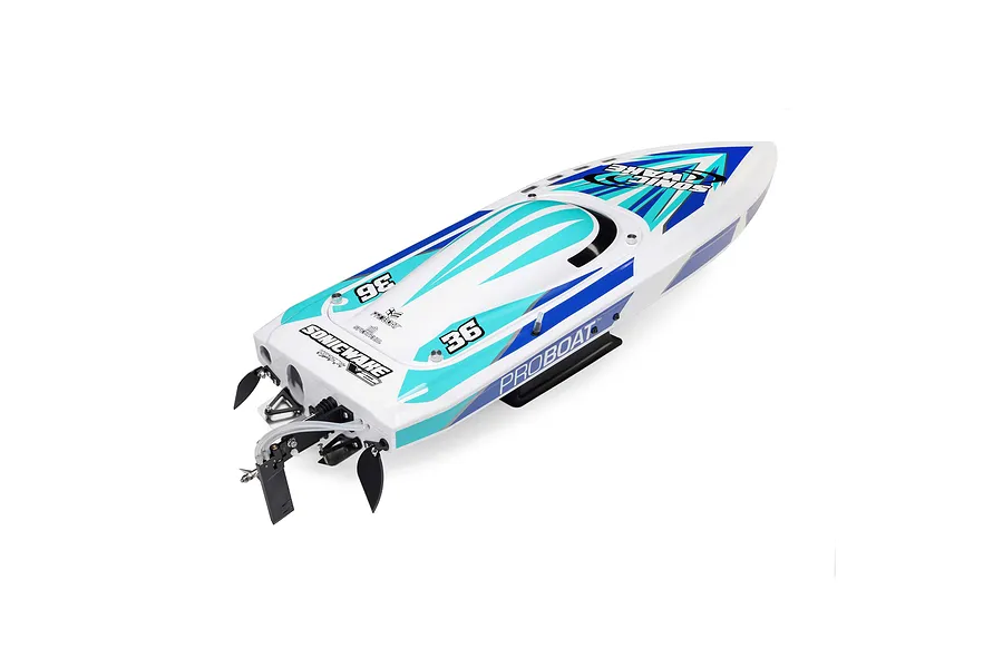 Pro Boat Sonicwake V2 36&amp;quot; RC Speed Boat Brushless Deep-V RTR - White image 119197