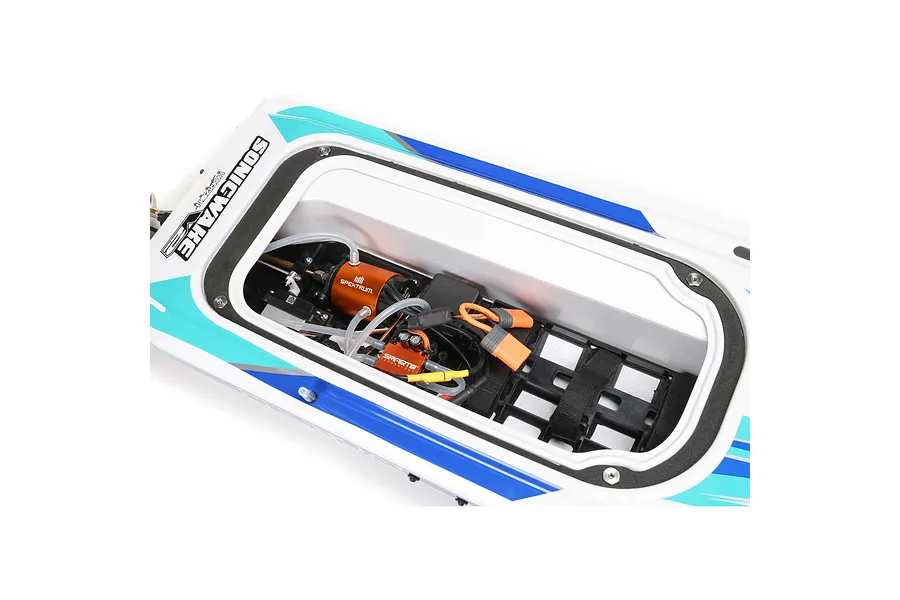 Pro Boat Sonicwake V2 36&amp;quot; RC Speed Boat Brushless Deep-V RTR - White image 119207