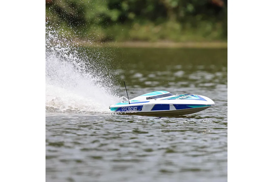 Pro Boat Sonicwake V2 36&amp;quot; RC Speed Boat Brushless Deep-V RTR - White image 119209