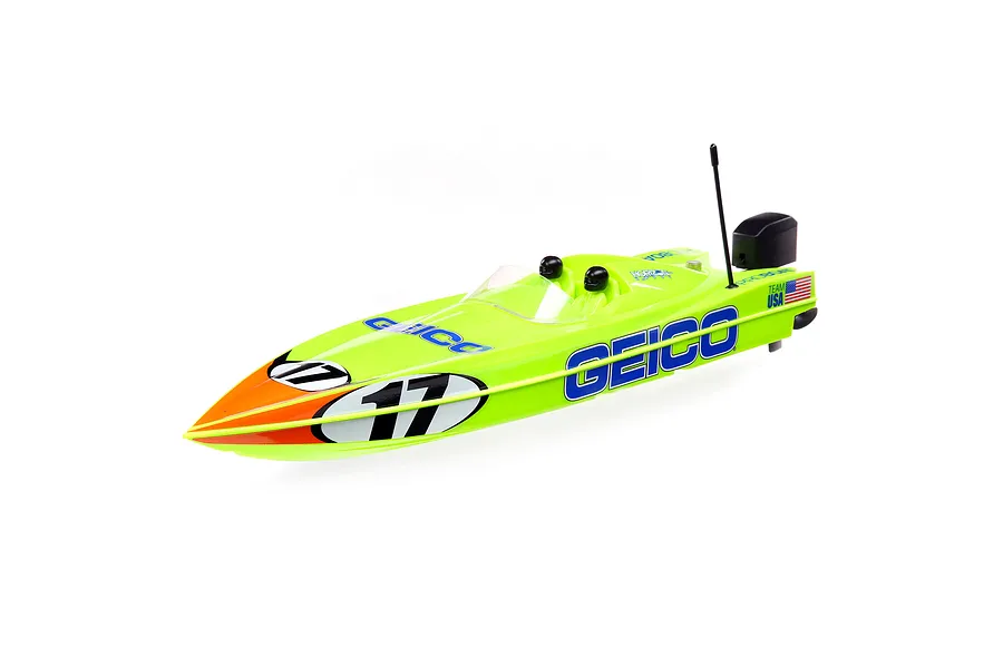 Pro Boat Miss Geico Power Boat Racer 17&amp;quot; Deep V Brushless Electric RC Speed Boat image 119306