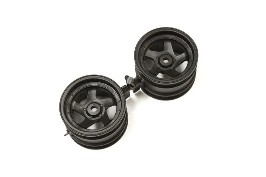 Kyosho 1.7&amp;quot; 5 Spoke Black Rims 2Pcs image 119841