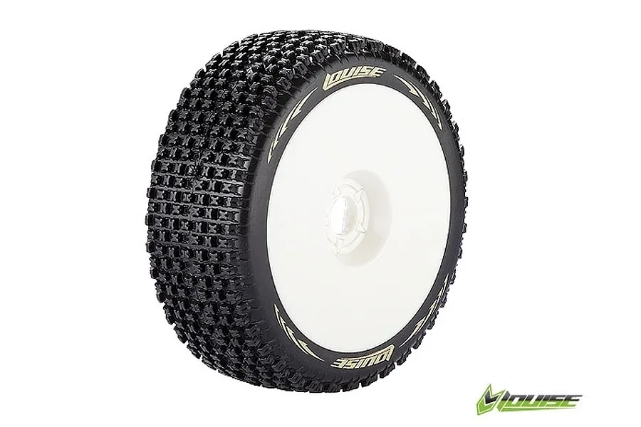 Louise 3.3&amp;quot; B-Pirate Tyres on White Dished Rims - Glued Wheels 2Pcs image 11987