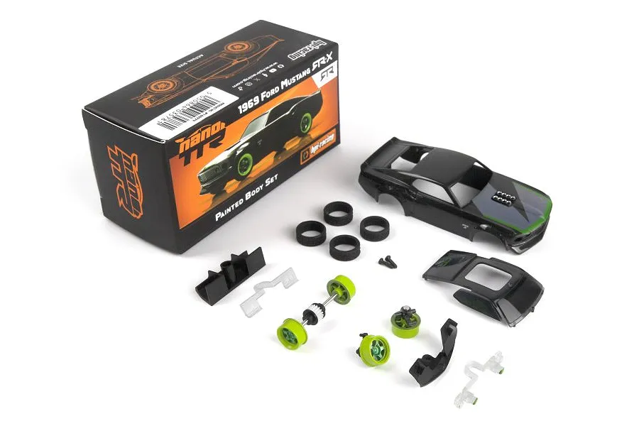 HPI 1/64 Ford Mustang RTR-X Painted Body Shell and Accessories - Black image 119906