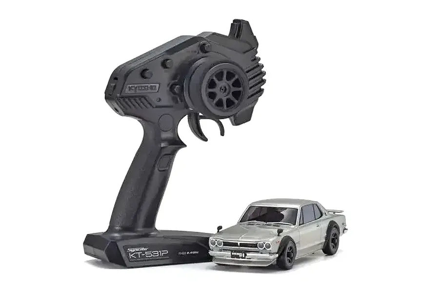 Kyosho Mini-Z MR-04 Nissan Skyline 2000GT-R (KPGC10) Tuned Ver. RC Drift Car Electric RWD RTR - Silver image 120167