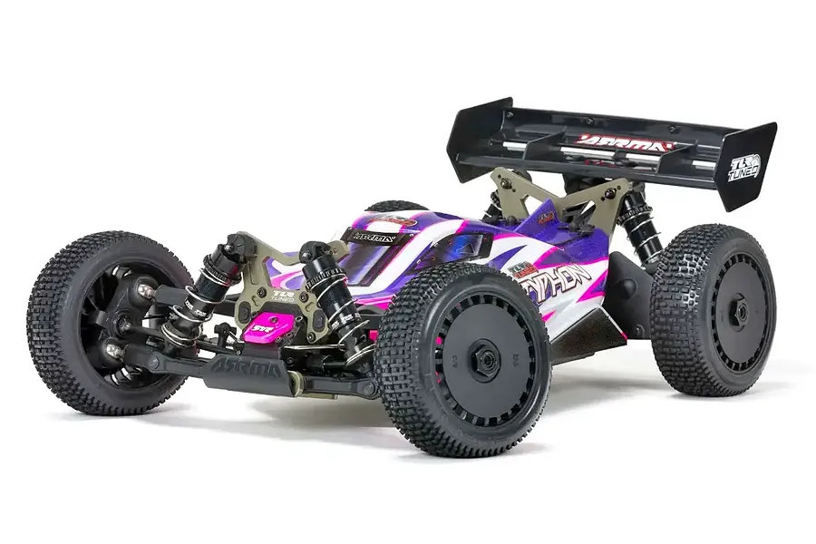 ARRMA Typhon TLR Tuned RC Buggy Electric 4WD 1/8 Scale Roller - Pink/Purple image 121654