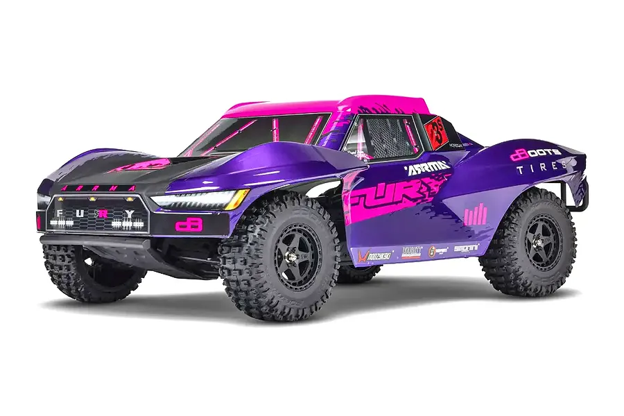 ARRMA Fury 223S BLX RC Short Course Truck Electric Brushless 2WD 1/10 Scale RTR with DSC - Purple image 121673