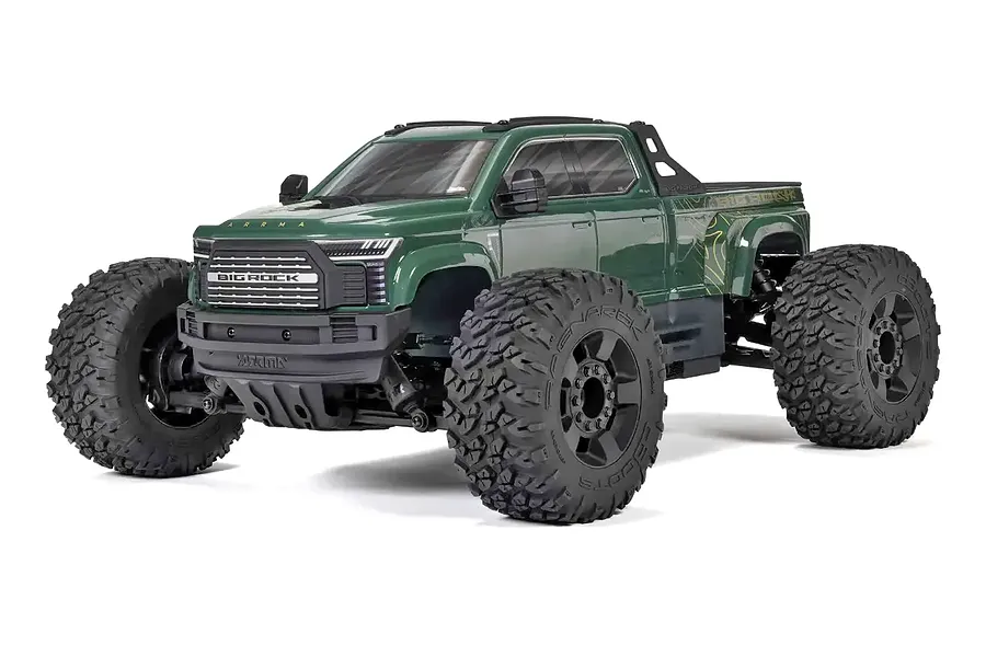 ARRMA Big Rock 223S DSC RC Monster Truck Electric Brushless 4WD 1/10 Scale RTR - Green image 121676