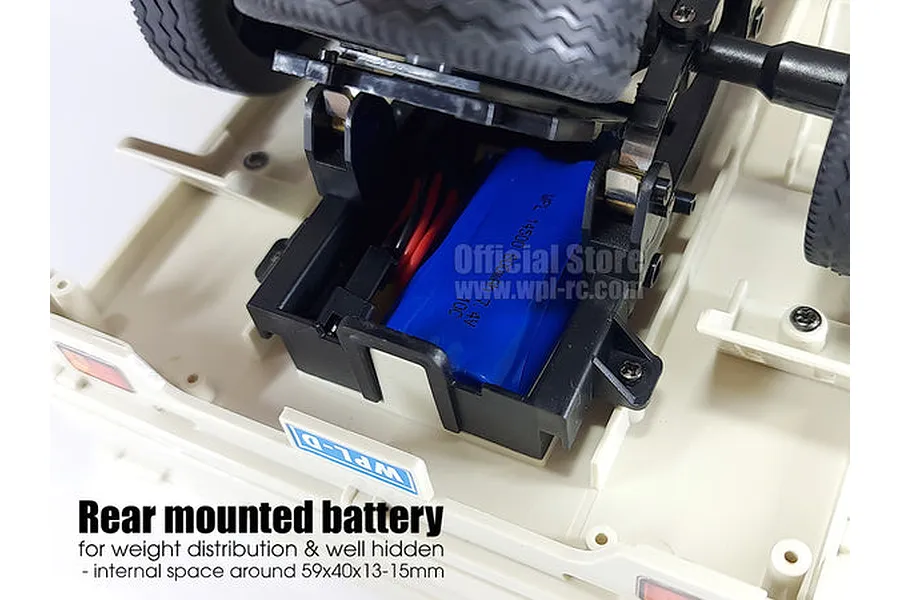 WPL D14 Suzuki Carry RC Drift Kei Truck Electric 4WD 1/10 Scale RTR - White image 121759