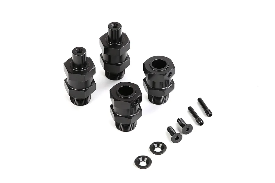 Rovan Aluminium 24mm Wheel Hex Widener Set - Black image 122070