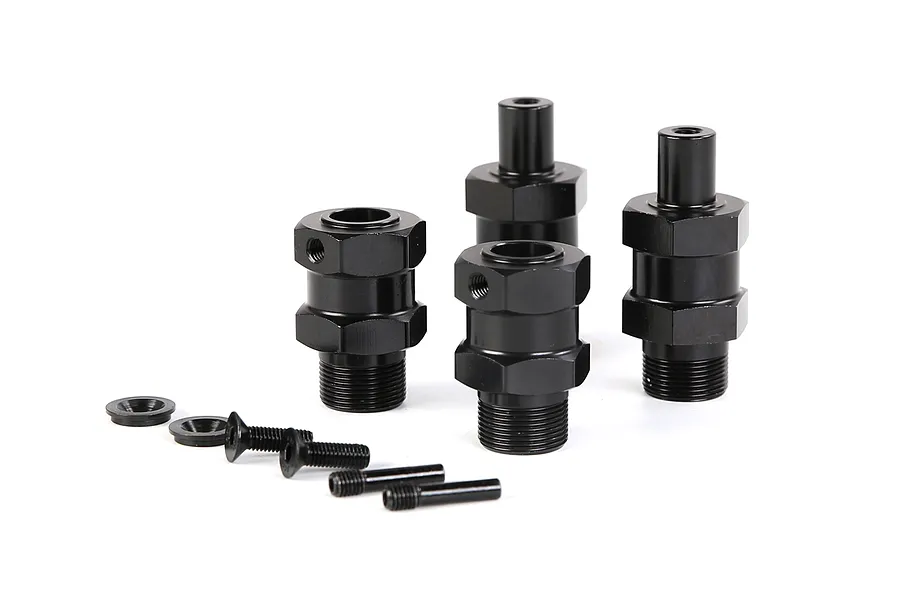 Rovan Aluminium 24mm Wheel Hex Widener Set - Black image 122072