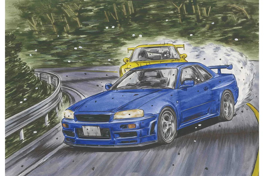 Fujimi 1/24 NIssan Skyline R34 GT-R Kozo Hoshino Initial D Car Scaled Plastic Model Kit image 122117