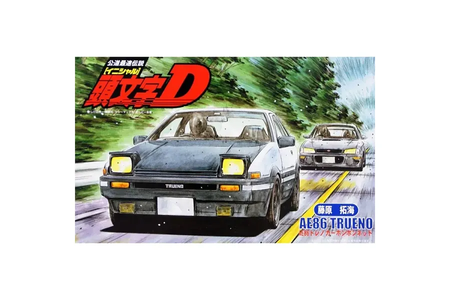 Fujimi 1/24 Toyota Trueno AE86 Carbon Bonnet Takumi Fujiwara Initial D Car Scaled Plastic Model Kit image 122121