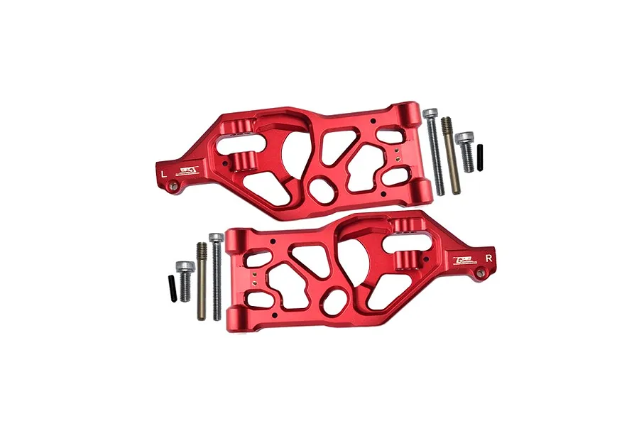 GPM Aluminium Front Lower Suspension Arms 2Pcs - Red image 122128