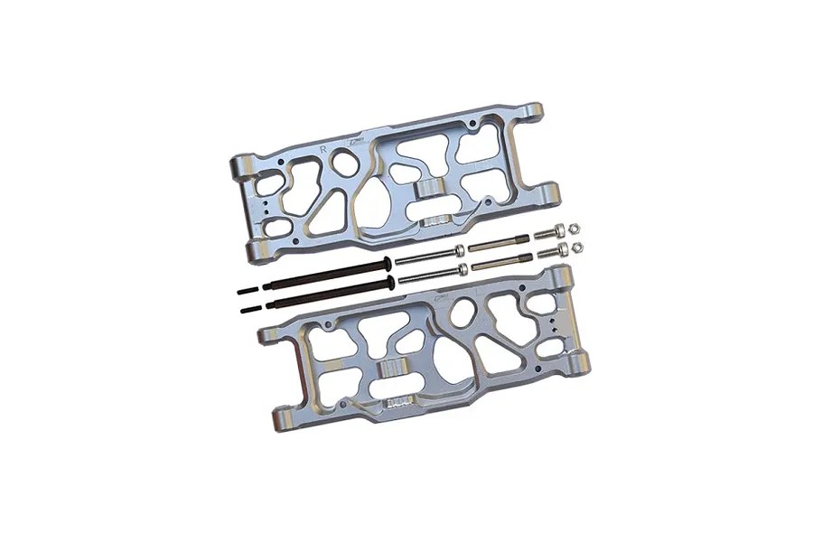 GPM Aluminium Rear Lower Suspension Arms 2Pcs - Silver image 122333