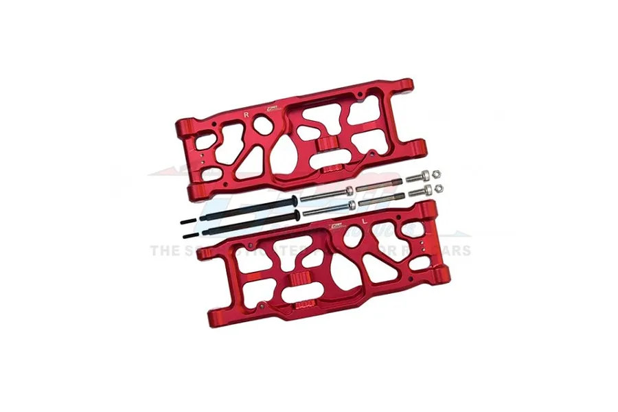 GPM Aluminium Rear Lower Suspension Arms 2Pcs - Red image 122337