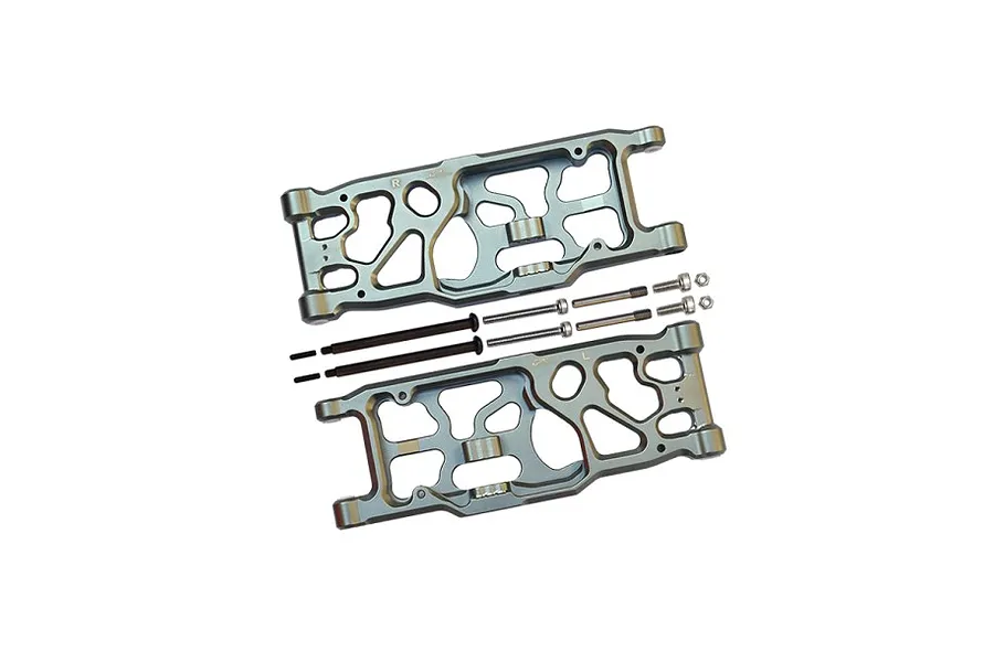 GPM Aluminium Rear Lower Suspension Arms 2Pcs - Grey image 122345